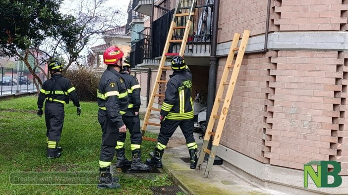 Vigili del Fuoco e 118 in soccorso al Villaggio Lamarmora FOTO Mattia Baù per newsbiella.it