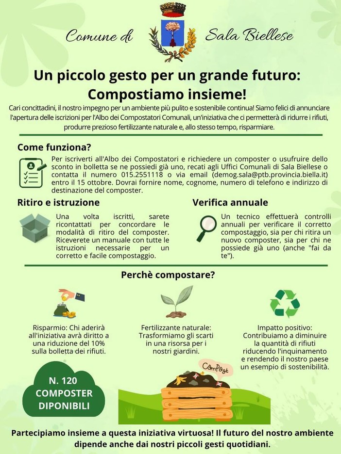 Sala lancia "Compostiamo insieme"