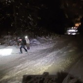 Neve fresca, silenzio e scialpinismo: la magia di Oropa di notte FOTO e VIDEO Mauro Benedetti per newsbiella.it