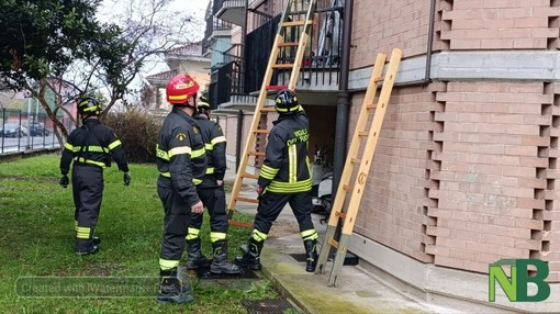 Vigili del Fuoco e 118 in soccorso al Villaggio Lamarmora FOTO Mattia Baù per newsbiella.it