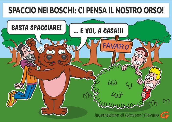 Cronache rocambolesche a Favaro: a Biella chi spaccia non cade in piedi... - Illustrazione di Giovanni Cavallo Cronache rocambolesche a Favaro: a Biella chi spaccia non cade in piedi... - Illustrazione di Giovanni Cavallo