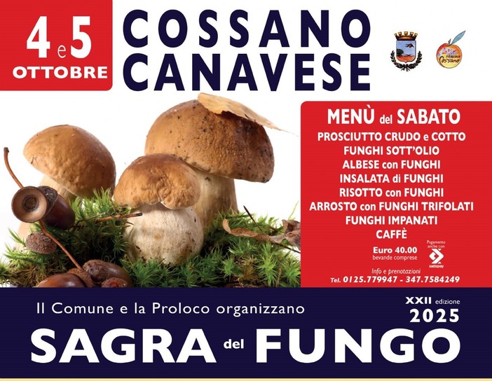 Cossano Canavese celebra i sapori d’autunno con la Sagra dei Funghi e il Progetto Polaris