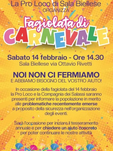 Sicurezza nell’organizzazione degli eventi a Sala, parola alla  Pro Loco e alla Compagnia dei Salassi