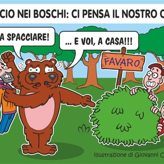 Cronache rocambolesche a Favaro: a Biella chi spaccia non cade in piedi... - Illustrazione di Giovanni Cavallo