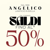 Saldi Invernali Angelico Biella: dal 3 gennaio 2026 sconti fino al 50%