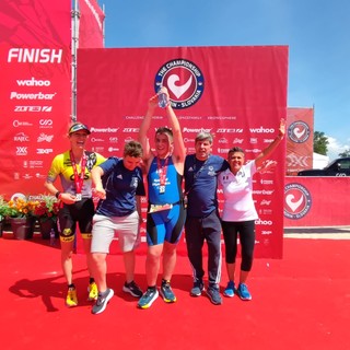 Triathlon Slovacchia, Andrea Spezzano tra gli atleti Special Olympics, FOTO