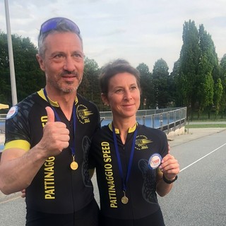 Pattinaggio: Marco Orosio e Alessia Ponchione dello Speed Biella oro ai campionati regionali pista sopraelevata Pattinaggio: Marco Orosio e Alessia Ponchione dello Speed Biella oro ai campionati regionali pista sopraelevata