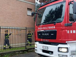 Vigili del Fuoco e 118 in soccorso al Villaggio Lamarmora FOTO Mattia Baù per newsbiella.it