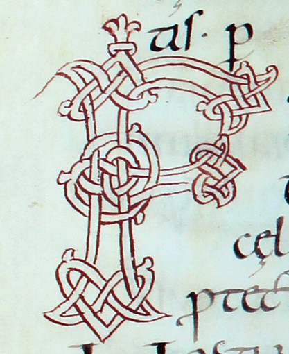 Capolettera, lettera “F”, Sacramentarium Episcopi Warmundi (Sacramentario del Vescovo Warmondo di Ivrea) Capolettera, lettera “F”, Sacramentarium Episcopi Warmundi (Sacramentario del Vescovo Warmondo di Ivrea)