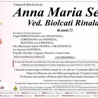Anna Maria Serra, ved. Biolcati Rinaldi
