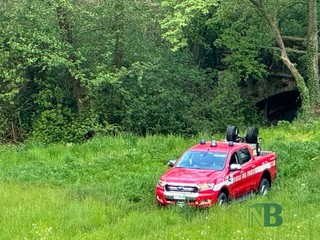 Pralungo, sterpaglie a fuoco in via Bonino foto Davide Finatti per newsbiella.it