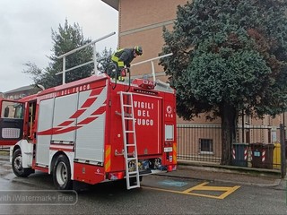 Vigili del Fuoco e 118 in soccorso al Villaggio Lamarmora FOTO Mattia Baù per newsbiella.it