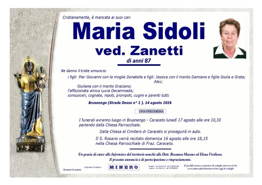 Maria Sidoli, ved. Zanetti Maria Sidoli, ved. Zanetti