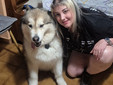 In foto, Silvia Fontana con Zeus