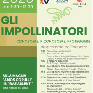 Biella, incontro con gli studenti per conoscere gli impollinatori