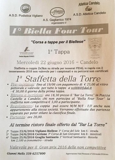 Al via il circuito di corse a tappe Biella Four Tour Al via il circuito di corse a tappe Biella Four Tour