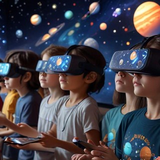 Alla Pietro Micca di Biella, gli studenti esplorano l'universo con la realtà virtuale e l'intelligenza artificiale, foto i.a.