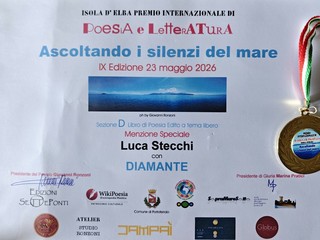 Luca Stecchi premiato al Premio Internazionale di Poesia e Letteratura "Ascoltando i Silenzi del Mare"dell'Isola d'Elba Luca Stecchi premiato al Premio Internazionale di Poesia e Letteratura "Ascoltando i Silenzi del Mare"dell'Isola d'Elba