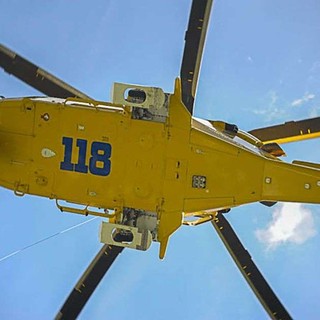 Sordevolo, danni a un’auto dopo l’atterraggio di un elicottero, foto archivio