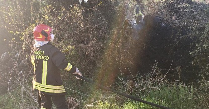 Sterpaglie a fuoco: dopo Ronco, Vigili del Fuoco al lavoro con AIB a Cavaglià, foto archivio Sterpaglie a fuoco: dopo Ronco, Vigili del Fuoco al lavoro con AIB a Cavaglià, foto archivio