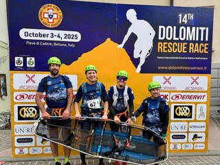 Grande risultato per il Soccorso Alpino Biellese alla 14ª Dolomiti Rescue Race