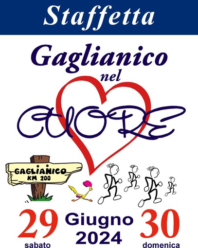 Sabato parte la Staffetta Gaglianico nel cuore: 200 chilometri tra tradizione, amicizia e amore per il territorio Sabato parte la Staffetta Gaglianico nel cuore: 200 chilometri tra tradizione, amicizia e amore per il territorio