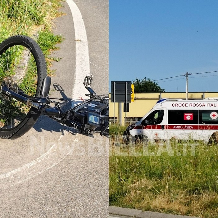 Biella, scontro fra auto e bici: intervengono i soccorsi Biella, scontro fra auto e bici: intervengono i soccorsi