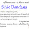 Silvio Dondana, anniversario