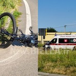 Biella, scontro fra auto e bici: intervengono i soccorsi