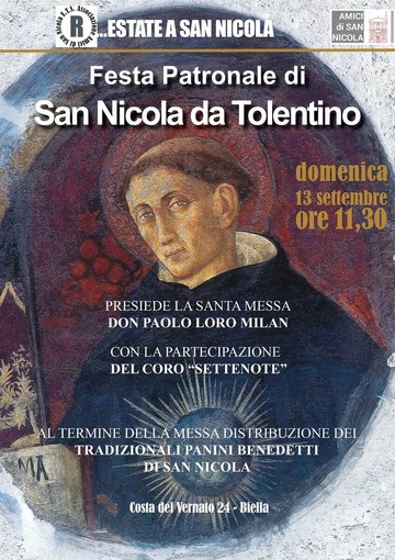 San Nicola da Tolentino, a Biella la festa patronale con i tradizionali pani benedetti