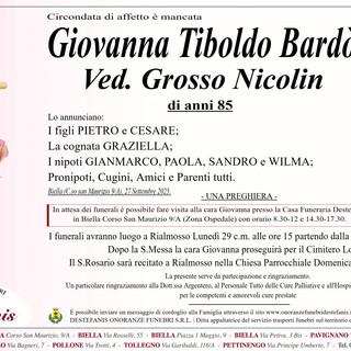 Giovanna Tiboldo Bardò ved. Grosso Nicolin