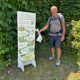 Totem sul Cammino di Oropa, visitatori e pellegrini diventano custodi dell'ambiente (foto di Federica Farassini)