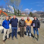 Tollegno, sopralluogo dei funzionari della Regione ai lavori sul Cervo FOTO