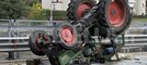 Violento scontro a Biella, trattore si ribalta sulla strada: soccorsi in campo (foto e video di Giacomo Chiarini in esclusiva per newsbiella.it)