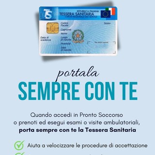 ASL Biella: porta sempre con te la Tessera Sanitaria