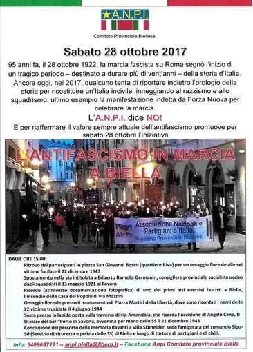 L’antifascismo in marcia a Biella