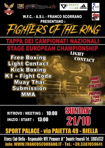 Domenica Fighters of the Ring al Palazzetto dello Sport