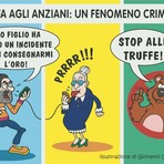 Truffe agli anziani: il copione criminale che continua a ripetersi - Illustrazione di Giovanni Cavallo Truffe agli anziani: il copione criminale che continua a ripetersi - Illustrazione di Giovanni Cavallo
