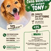 Una cena benefica a Cerreto Castello per aiutare Tony Una cena benefica a Cerreto Castello per aiutare Tony