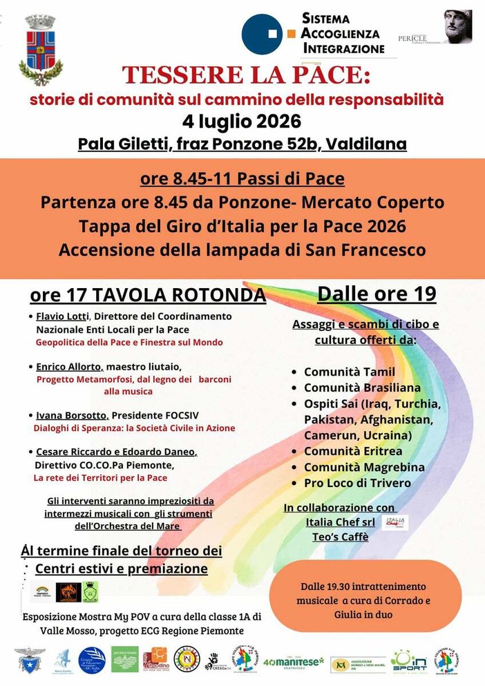 Essere la Pace, incontro a Valdilana: focus su ruolo della società civile e l’importanza delle comunità