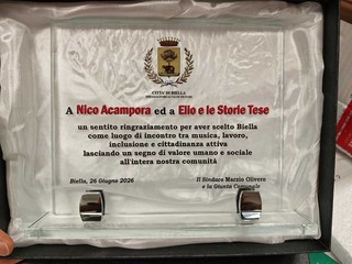 Concertozzo, dal Comune di Biella una targa a Elio e le Storie Tese e a Nico Acampora