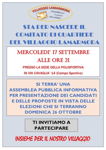 Villaggio Lamarmora e consigli di quartiere, assemblea pubblica mercoledì 17