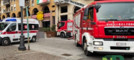 Biella, soccorso un uomo in piazza Vittorio Veneto (servizio di Mauro Benedetti per newsbiella.it)