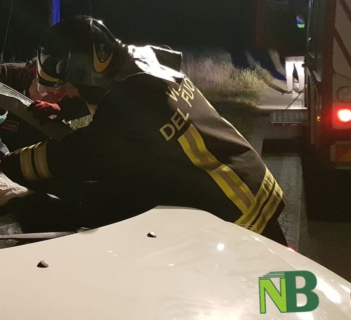 Sagliano Micca, scontro tra due auto nella notte, foto archivio