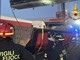 Dal Nord Ovest - Incidente in A4: cassone di un tir incastrato in una zona di lavori