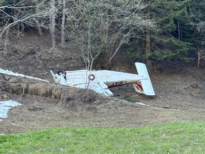 Velivolo si schianta a Camporcher: era partito dall’aeroporto di Biella-Cerrione - Foto Tiziano Trevisan