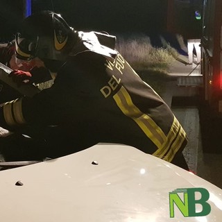 Incidente nella notte a Salussola, due auto coinvolte sulla provinciale