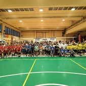Gli atleti partecipanti al Concentramento Natalizio di Minivolley