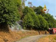 Incendio Monte Barone, continue riaccensioni sopra Le Piane: dieci lanci del Canadair Incendio Monte Barone, continue riaccensioni sopra Le Piane: dieci lanci del Canadair