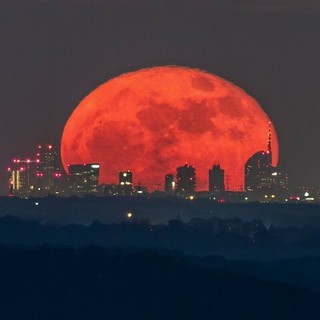 La Luna Rossa che attraversa lo skyline di Milano è nata sulle alture di Nebbiuno FOTO Valerio Minato